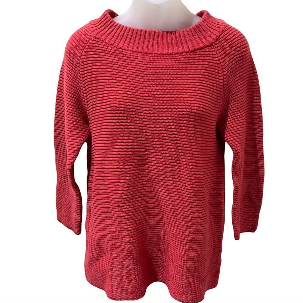 Talbots Chunky Knit Sweater with 3/4 Sleeves